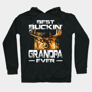 Best Buckin Grandpa Ever Shirt Deer Hunting Bucking Father Hoodie